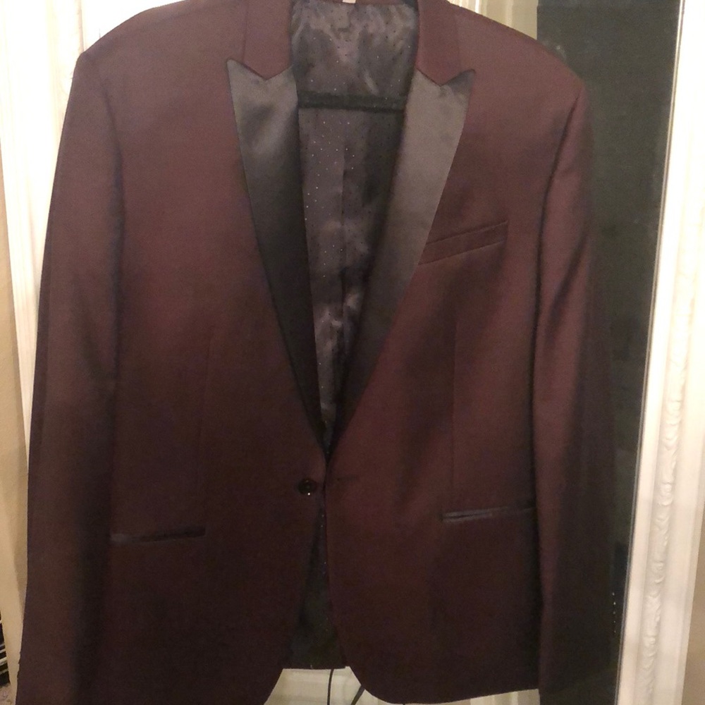 Maroon suit jacket